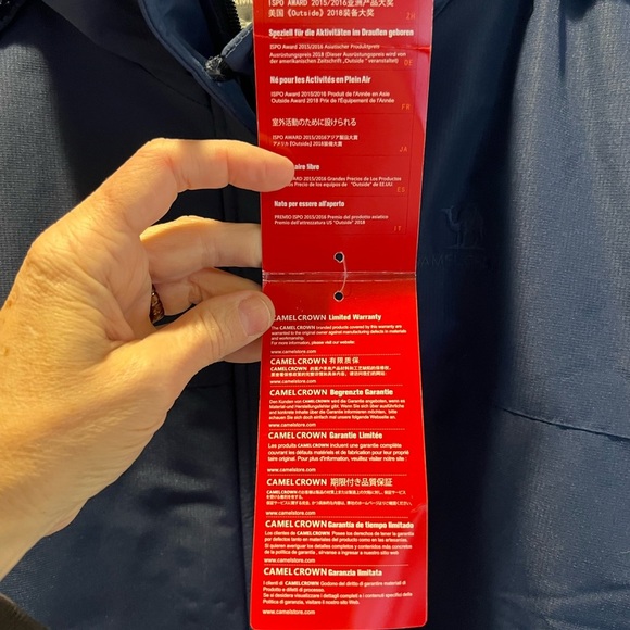 NWT Camel Crown Coat Navy Blue - XL - Picture 4 of 10